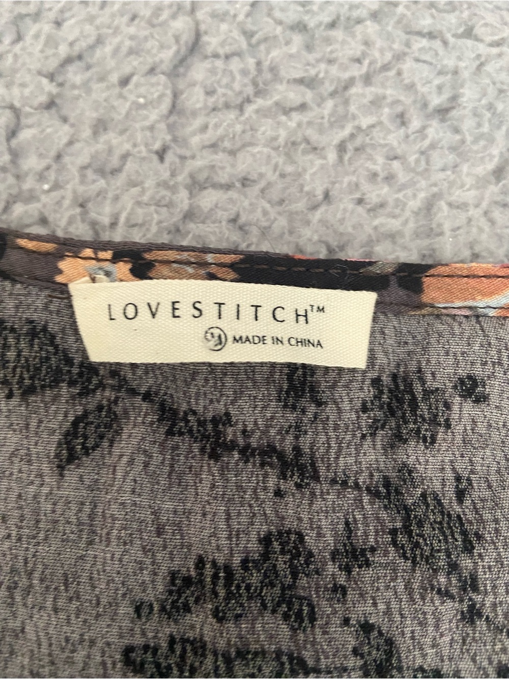 LOVESTITCH FLORAL TIE WAIST BLOUSE SIZE MEDIUM - Picture 4 of 9